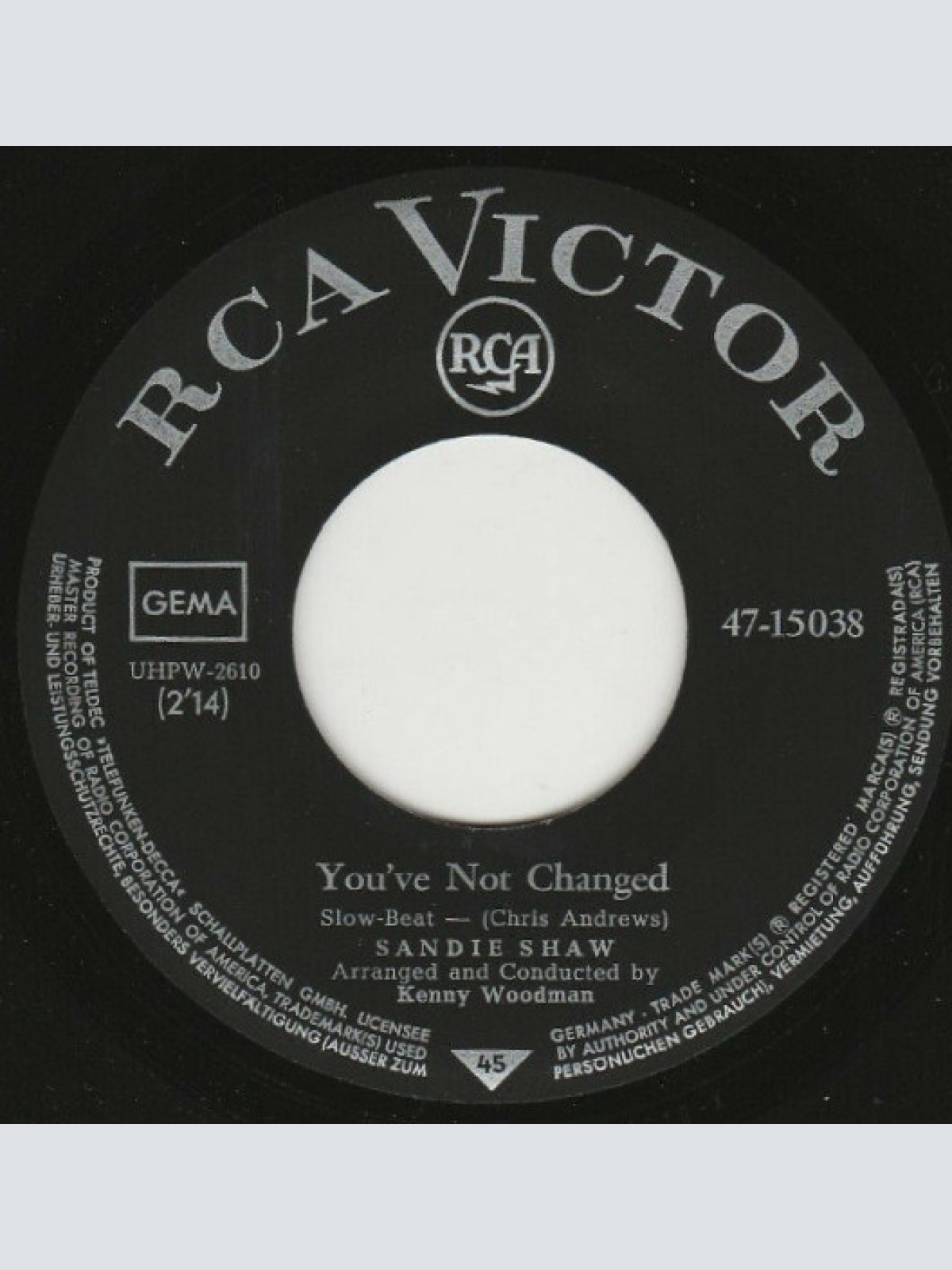 Vinyl / Sandie Shaw - You've Not Changed