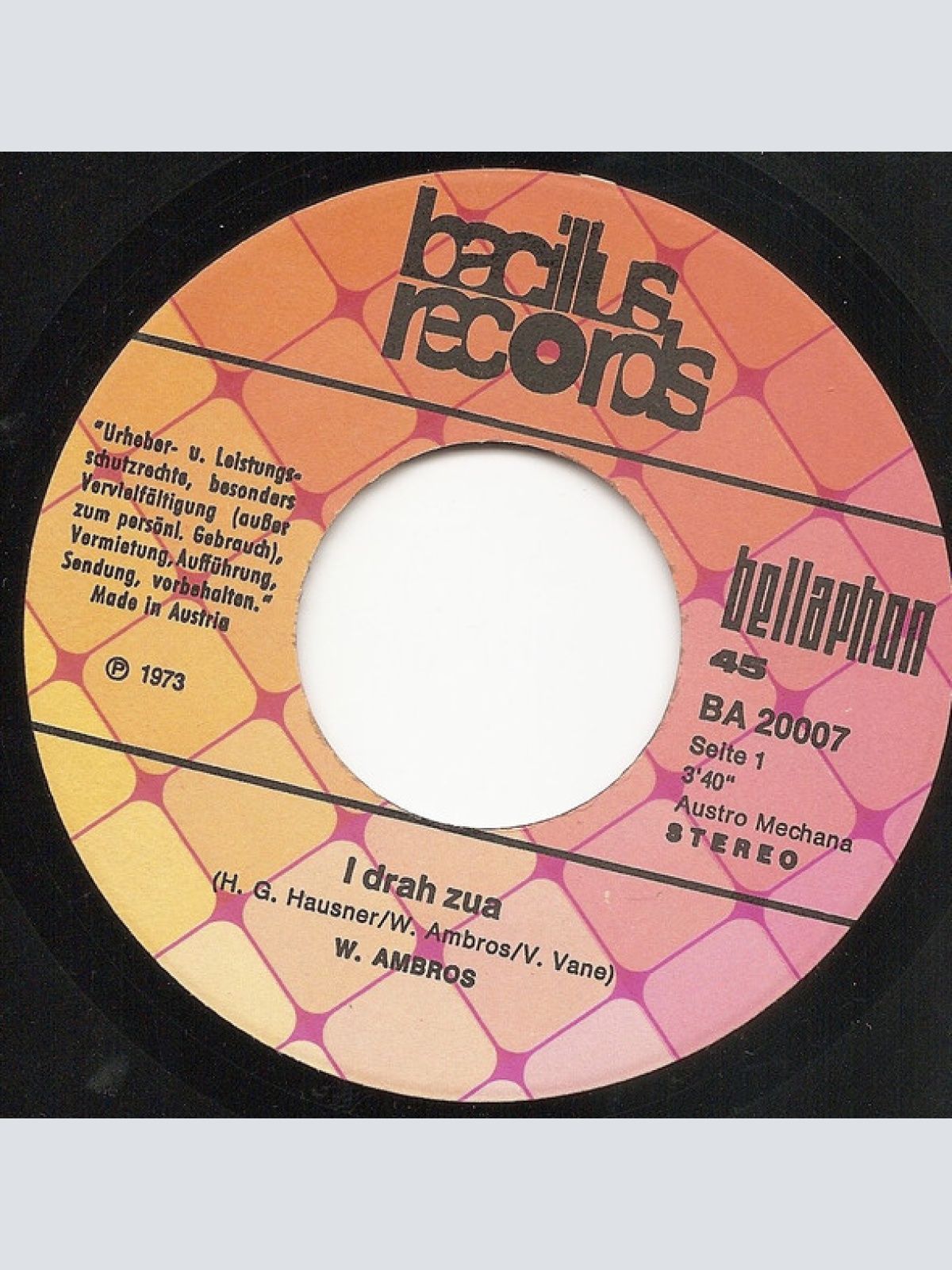 Vinyl / W. Ambros* - I Drah Zua