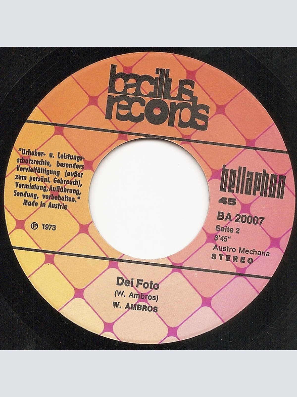 Vinyl / W. Ambros* - I Drah Zua