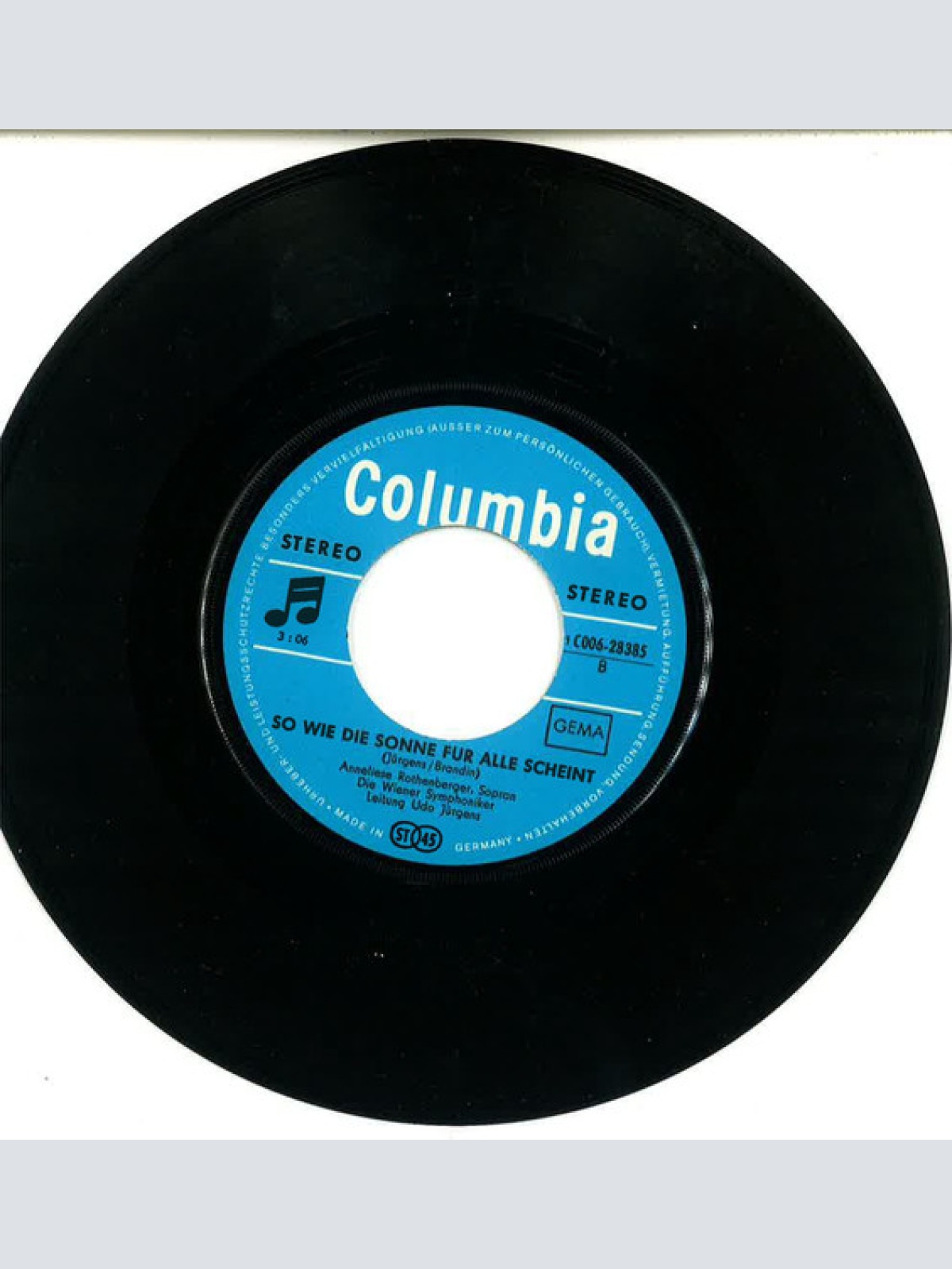 Vinyl / Anneliese Rothenberger - Wie Schön Ist Diese Welt (Das Lied Der Fernsehlotterie 1969)