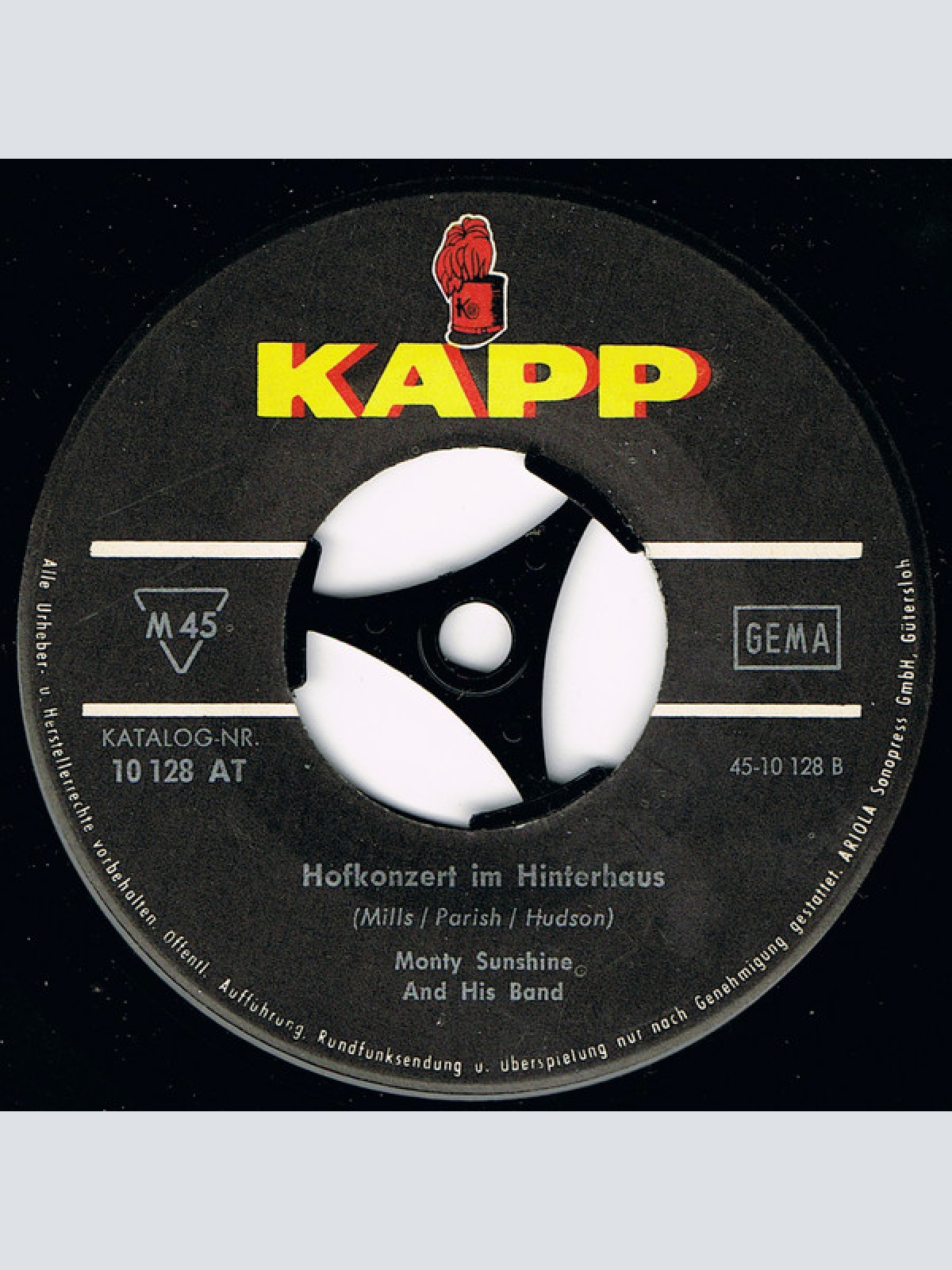 Vinyl / Monty Sunshine And His Band - Kleine Geige, Sag' Adieu / Hofkonzert Im Hinterhaus