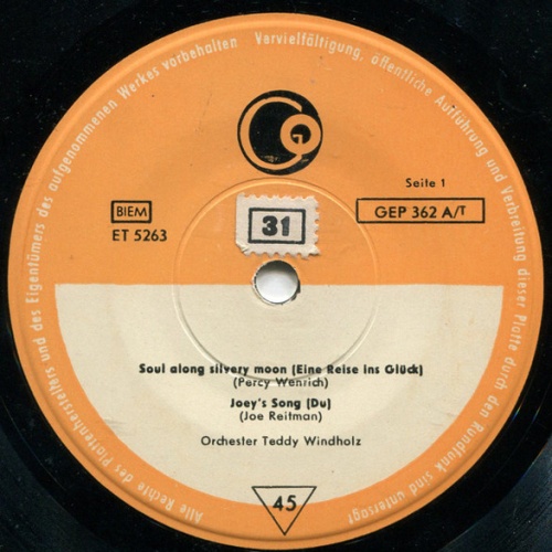 Vinyl / Orchester Teddy Windholz* / Robert Benett - Soul Along Silvery Moon / Joey's Song / Warum Müssen Jahre Vergeh'n / Bambina