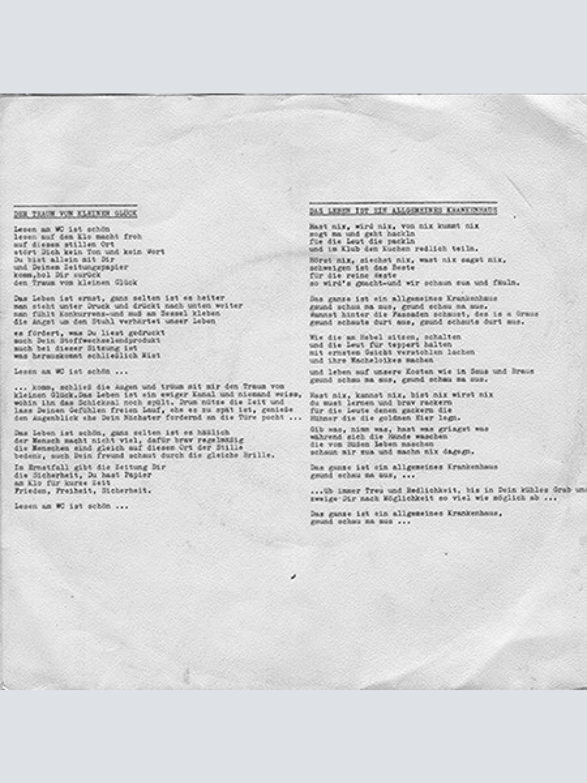 Vinyl / Jedermann* - Lesen Am WC Ist Schön / AKH Song