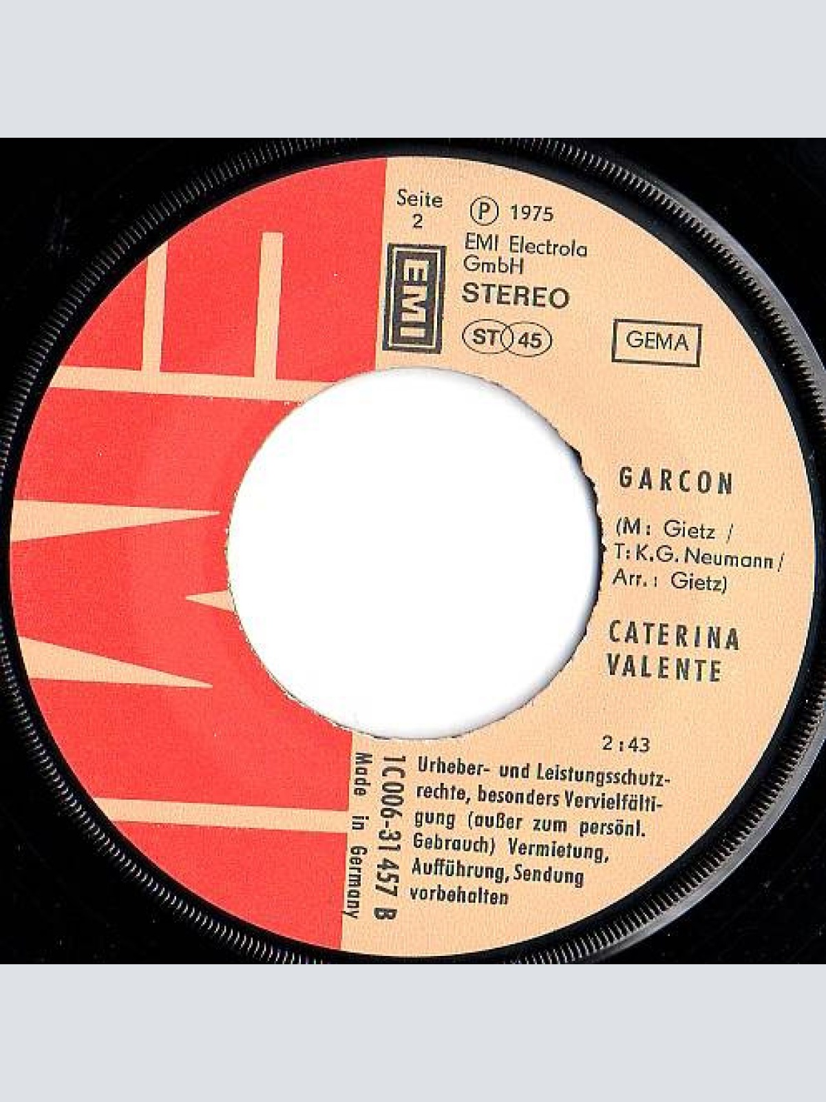 Vinyl / Caterina Valente - So Bin Ich Zu Dir
