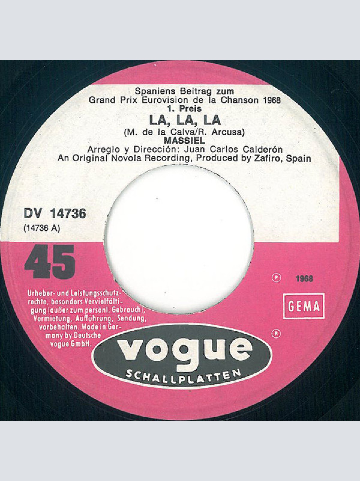 Vinyl / Massiel - La, La, La