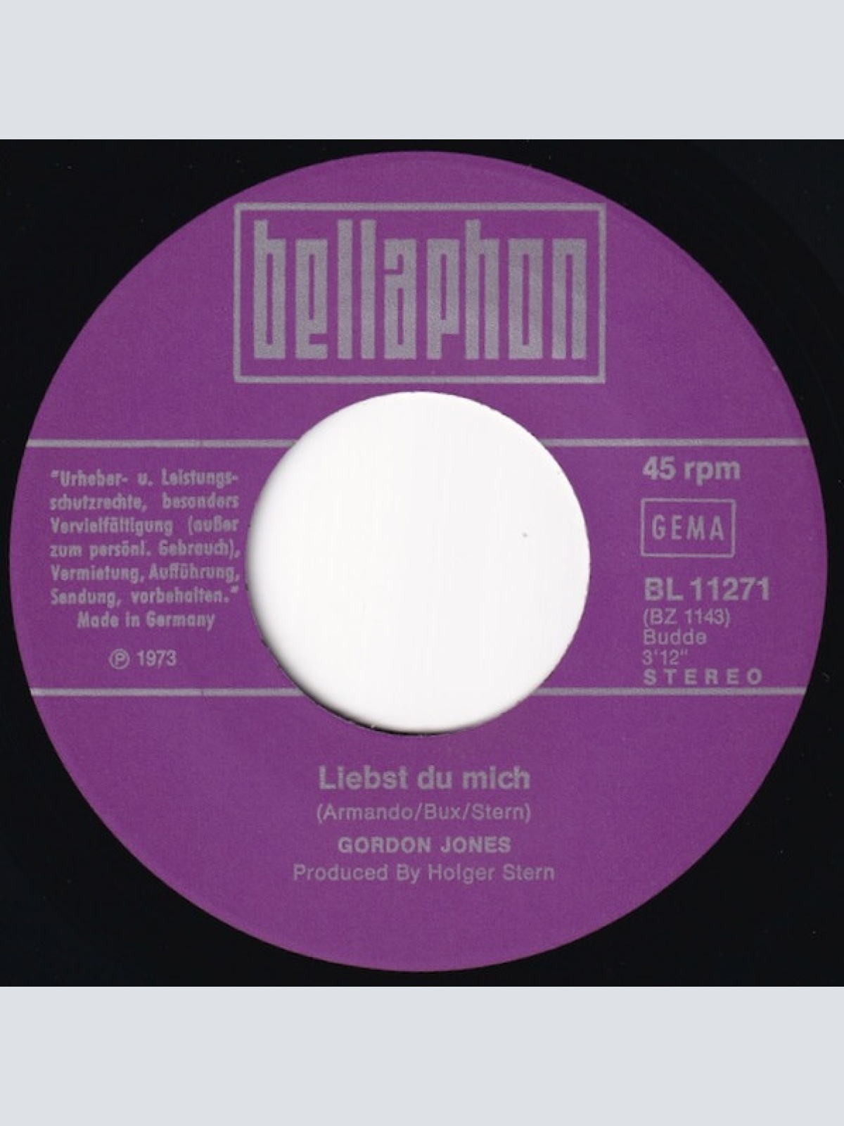 Vinyl / Gordon Jones (8) - Liebst Du Mich