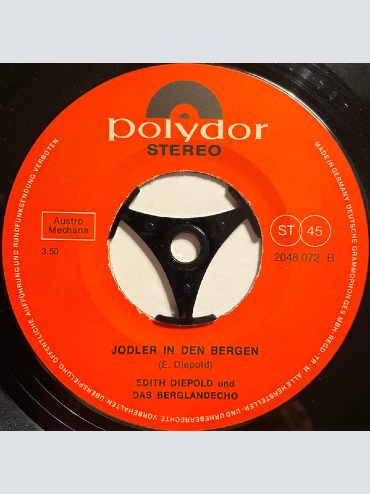 Vinyl / Das Berglandecho*, Edith Diepold - Geh I In Aller Fruah / Jodler In Den Bergen