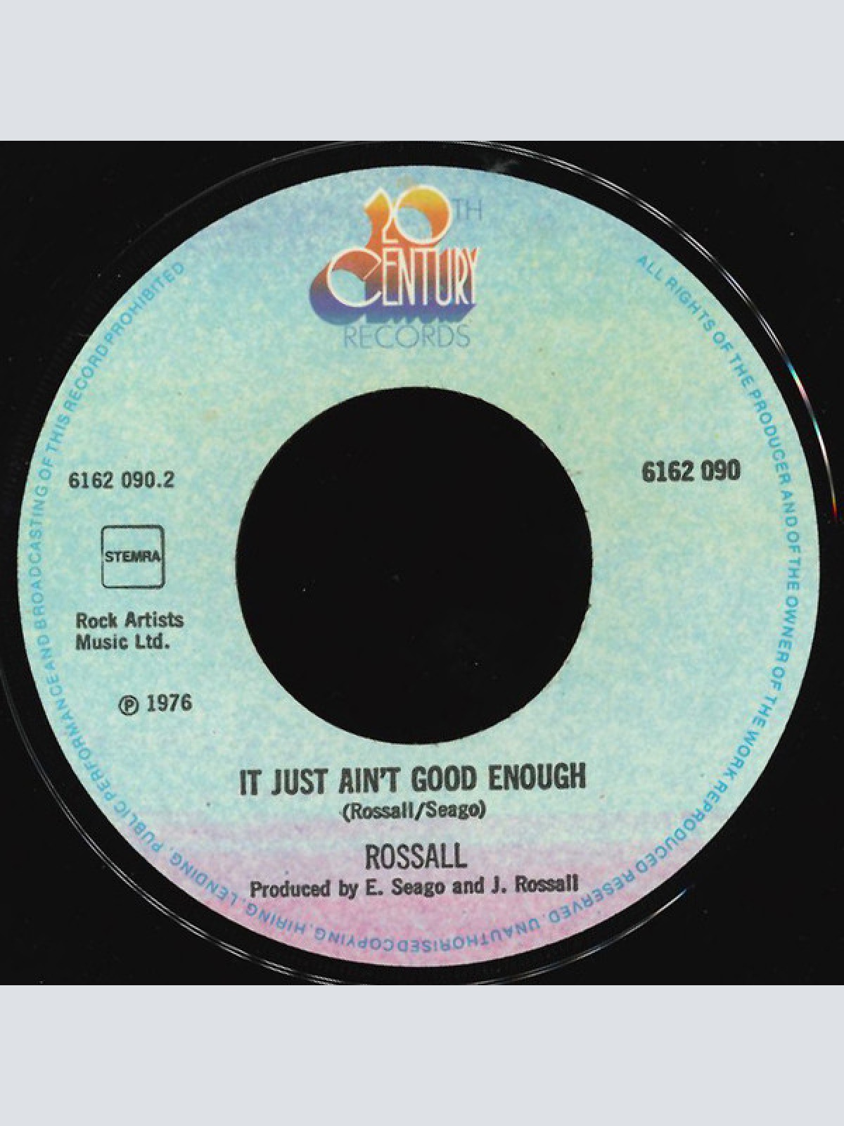 Vinyl / Rossall* - It's No Use You Telling Me No