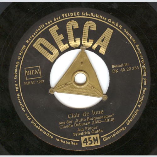 Vinyl / Friedrich Gulda - Debussy* / Chopin* - Clair De Lune / Prelude Nr. 15 Des-Dur