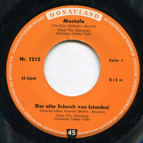 Vinyl / Gerd Fitz / Harry Graf / Rainer Bertram - Mustafa / Der Alte Scheich Von Istanbul / El Paso / Playboy-Blues