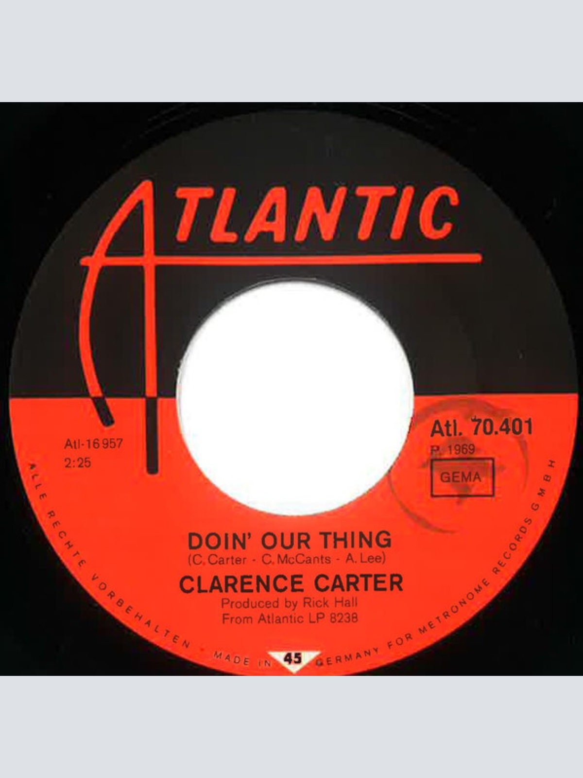 Vinyl / Clarence Carter - Doin' Our Thing / I Smell A Rat