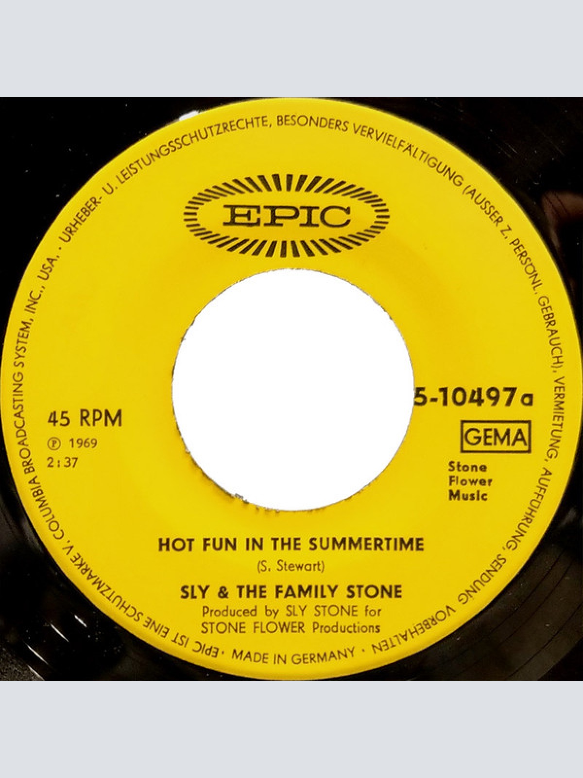 Vinyl / Sly & The Family Stone - Hot Fun In The Summertime / Fun