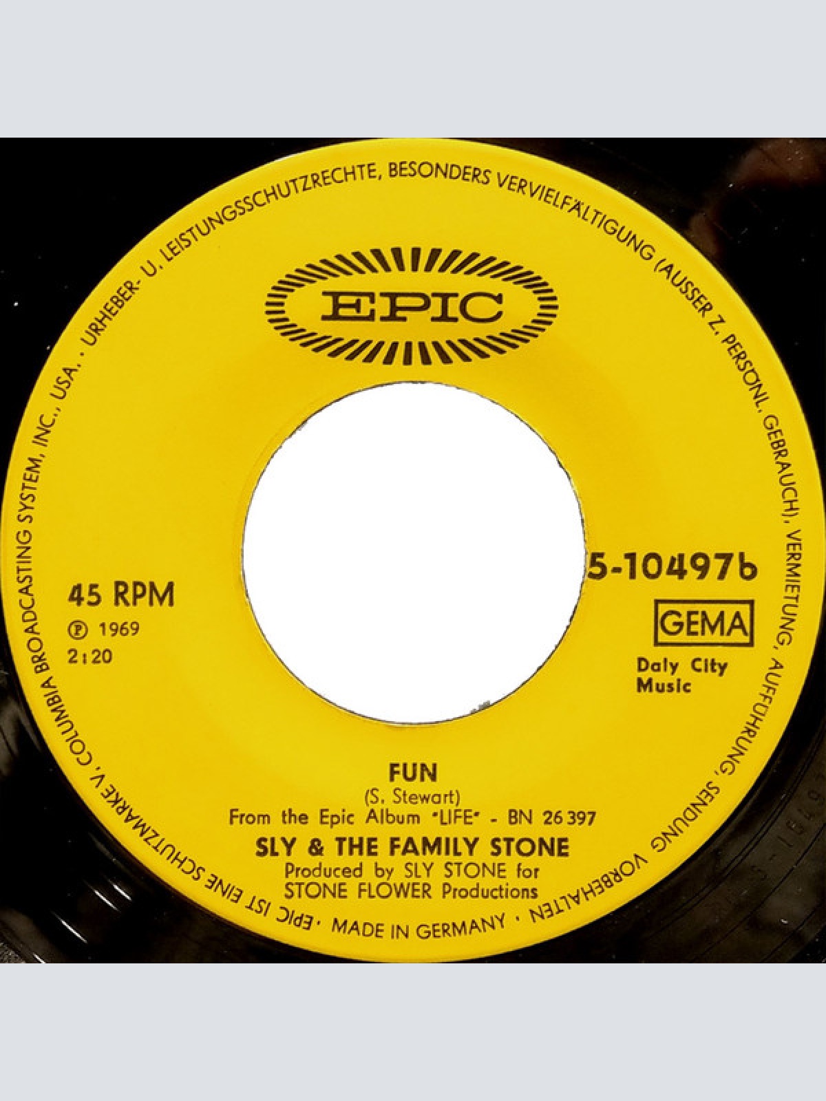 Vinyl / Sly & The Family Stone - Hot Fun In The Summertime / Fun