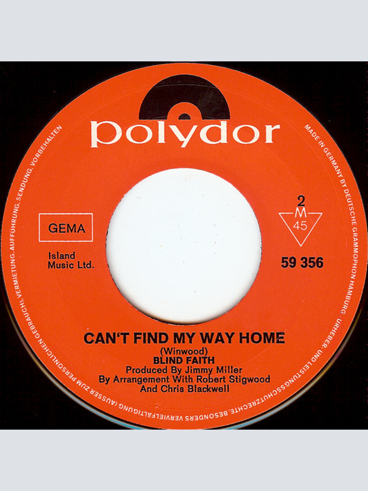 Vinyl / Blind Faith (2) - Well Allright / Can't Find My Way Home