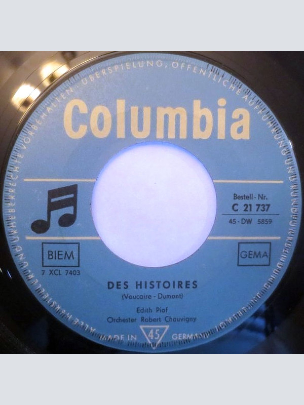 Vinyl / Edith Piaf - Mon Dieu / Des Histoires