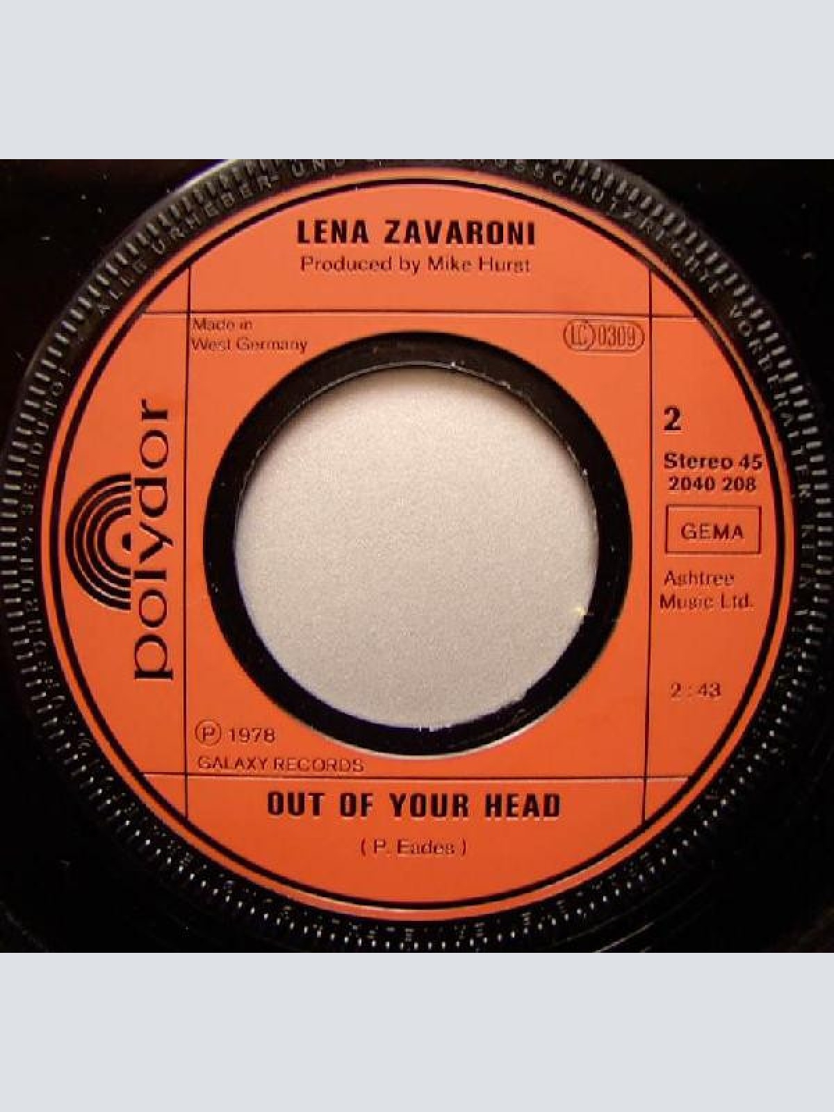Vinyl / Lena Zavaroni - I Should've Listened To Mama / Out Of Your Head