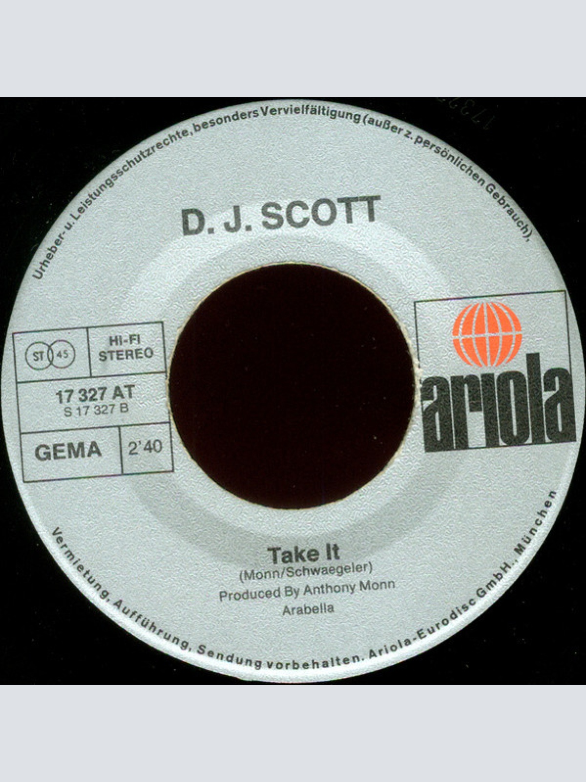Vinyl / D. J. Scott - Disco Duck
