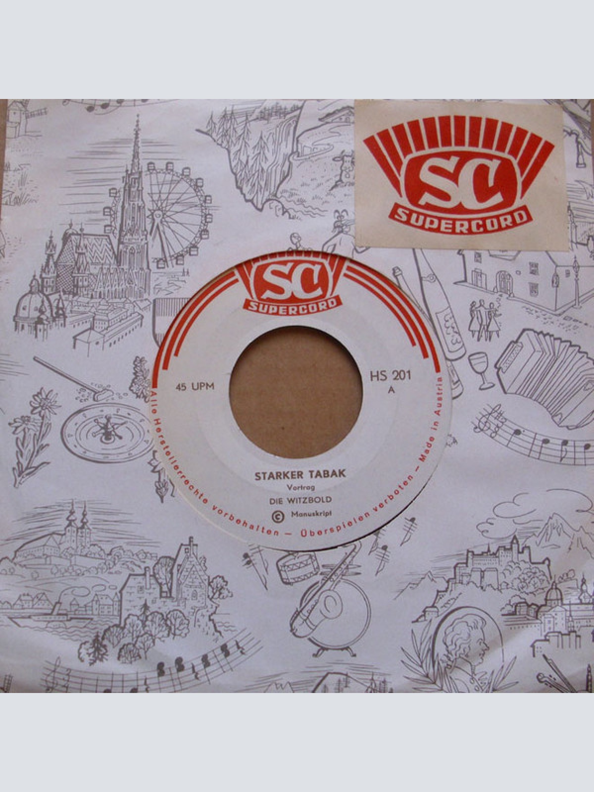 Vinyl / Die Witzbold, L. Deodora, E. Braun - Starker Tabak