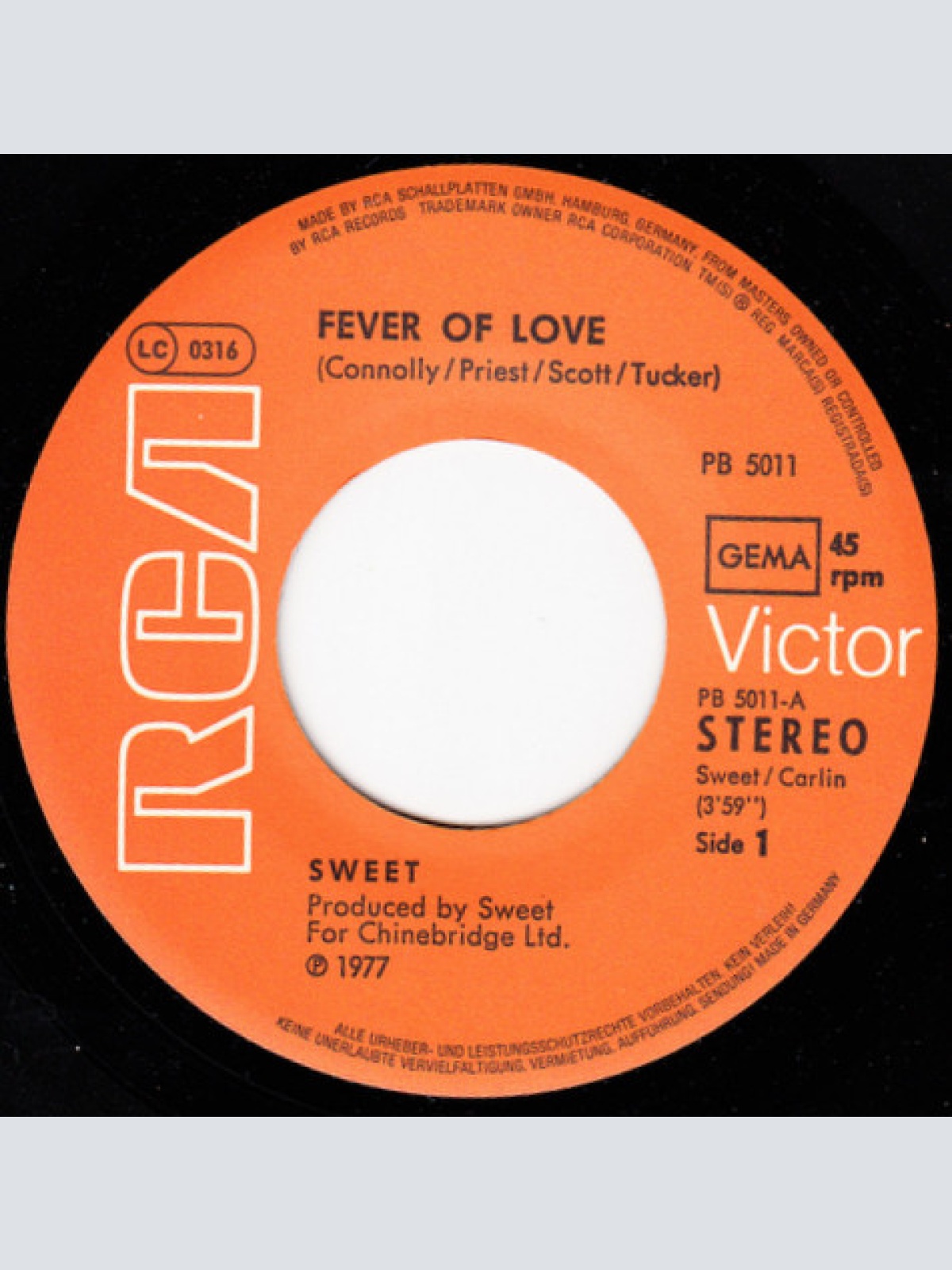 Vinyl / Sweet* - Fever Of Love