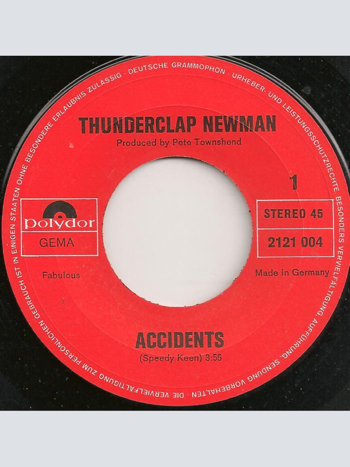 Vinyl / Thunderclap Newman - Accidents