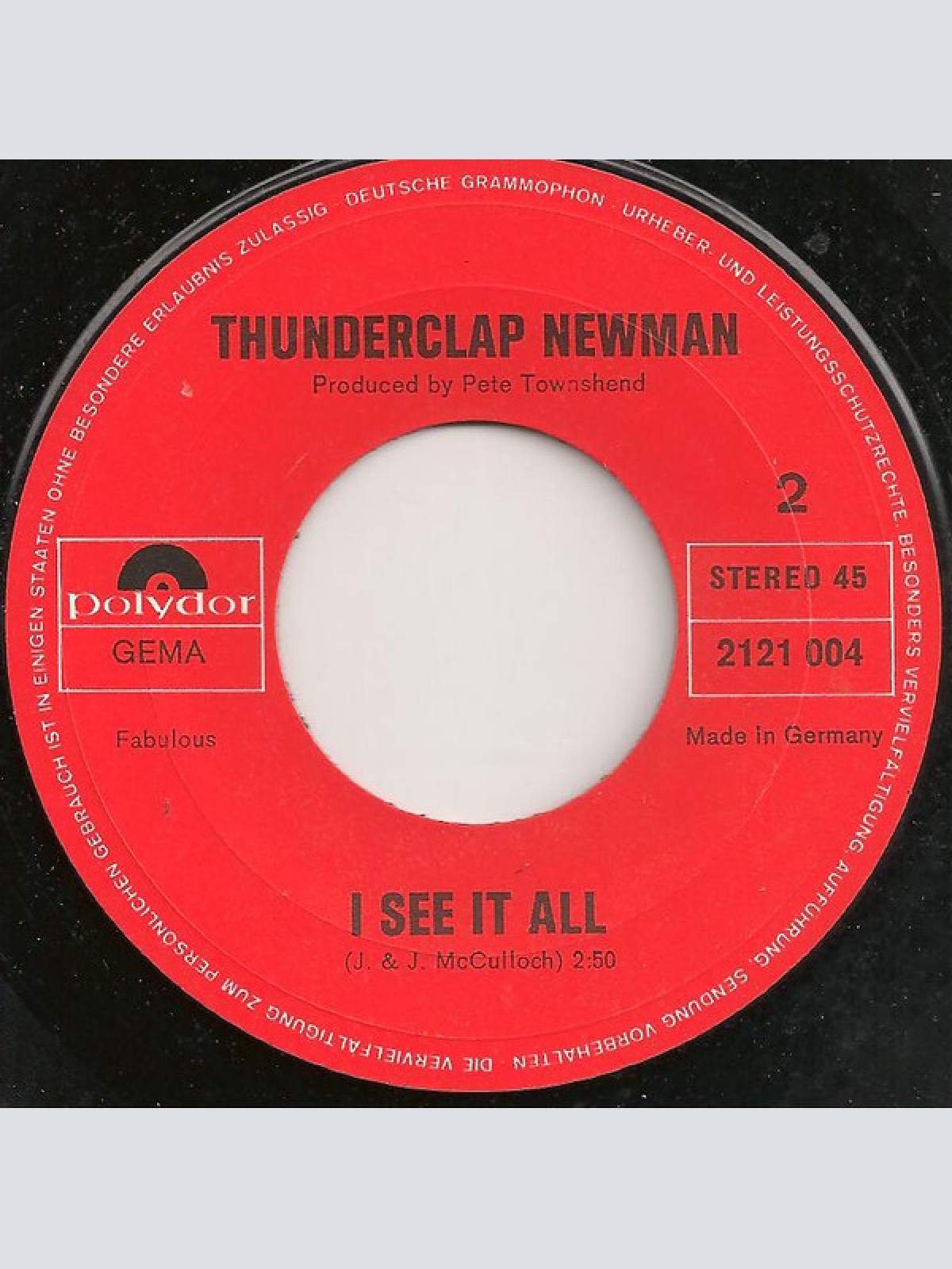 Vinyl / Thunderclap Newman - Accidents