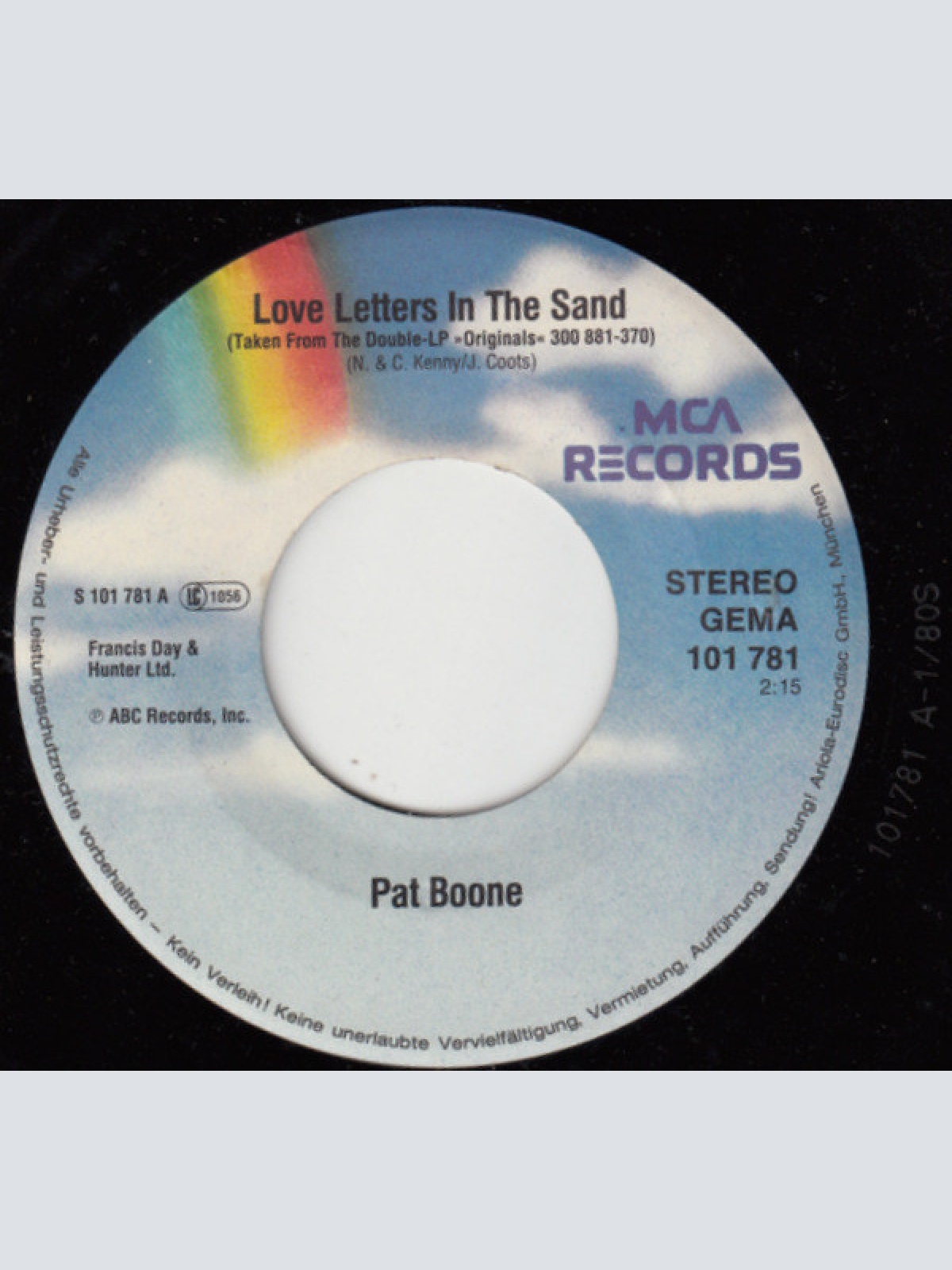 Vinyl / Pat Boone - Love Letters In The Sand / April Love