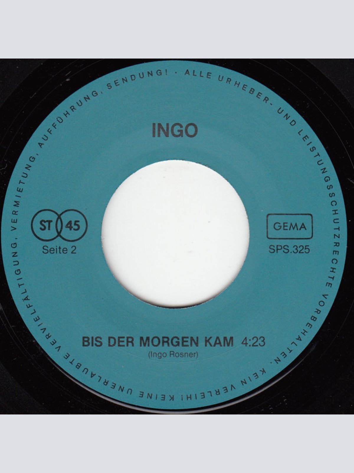 Vinyl / Ingo* - Mittwoch Morgen