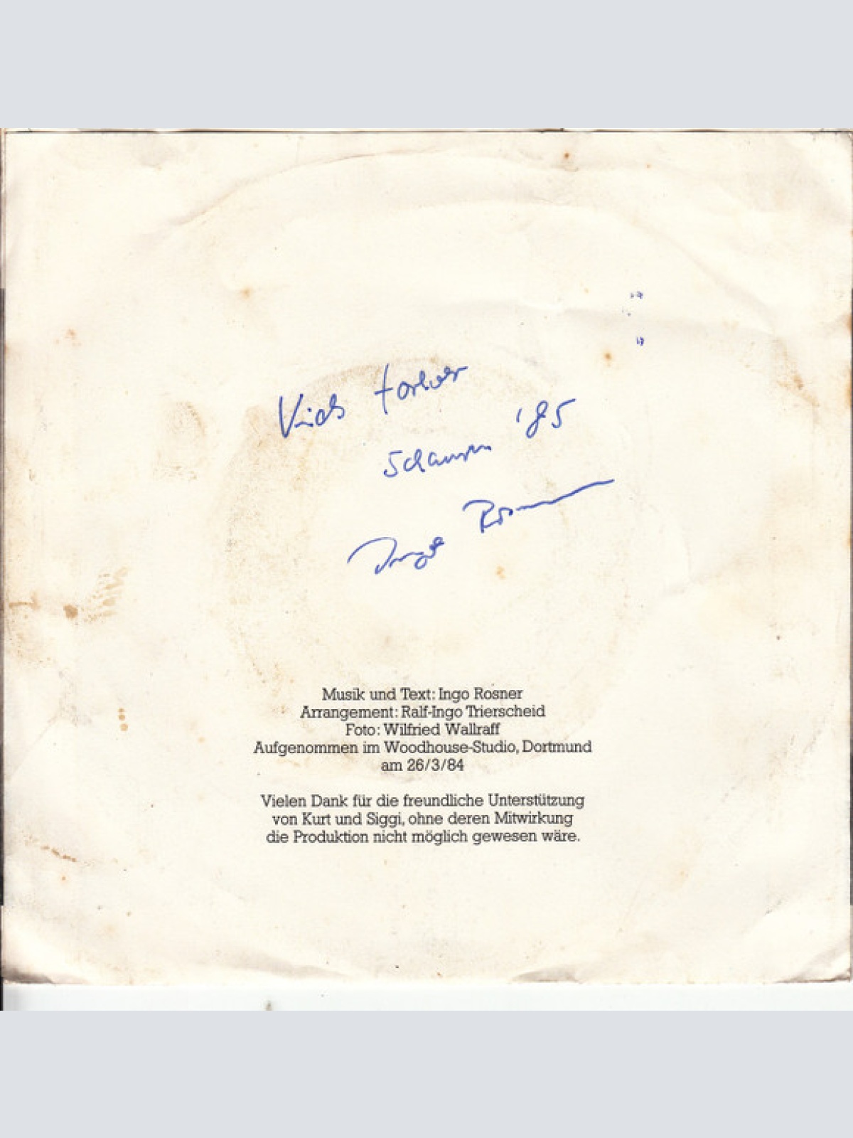 Vinyl / Ingo* - Mittwoch Morgen