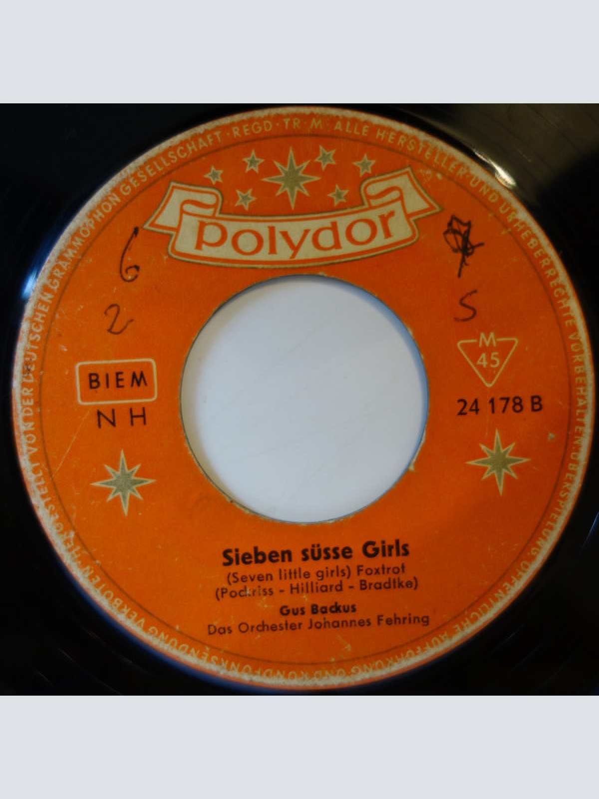 Vinyl / Gus Backus - Wenn Ein Junges Mädchen Weint