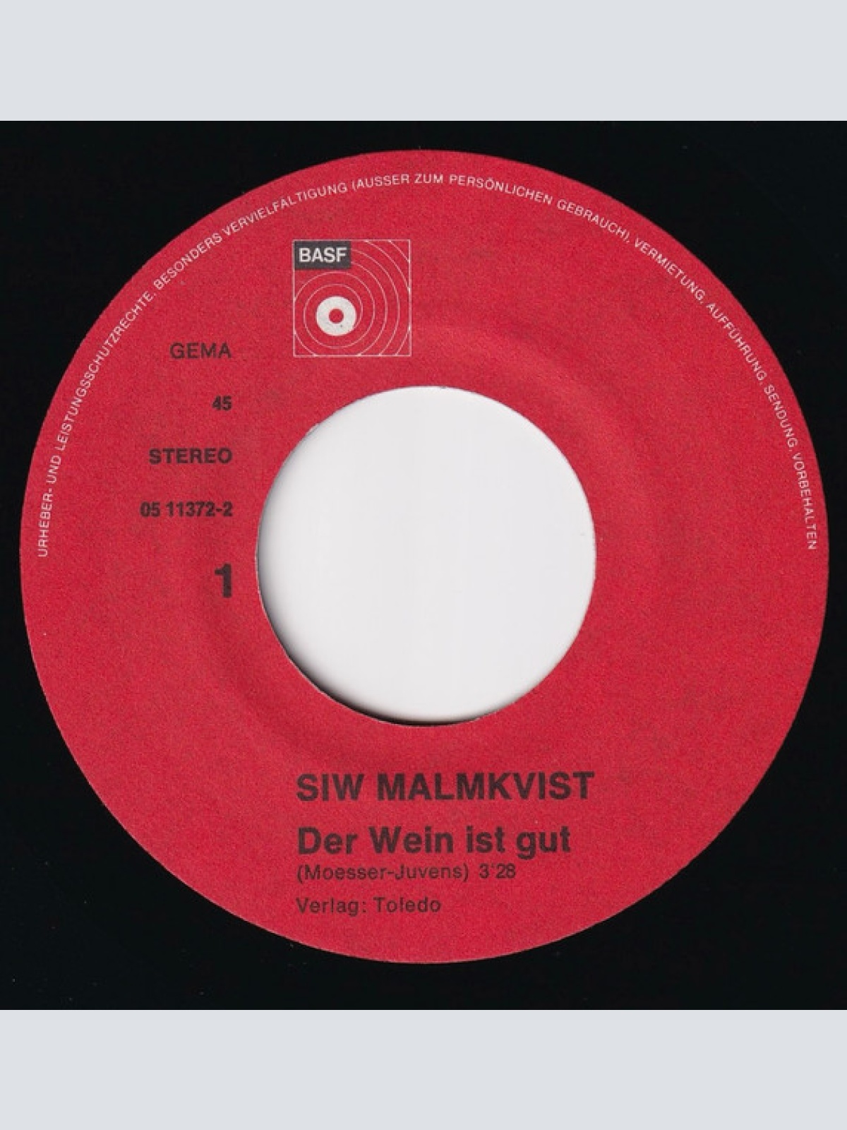 Vinyl / Siw Malmkvist - Der Wein Ist Gut