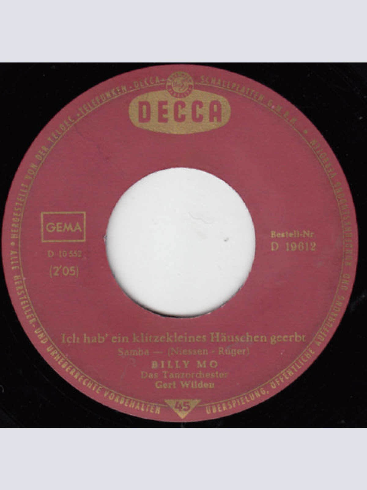 Vinyl / Billy Mo - Der Salontiroler