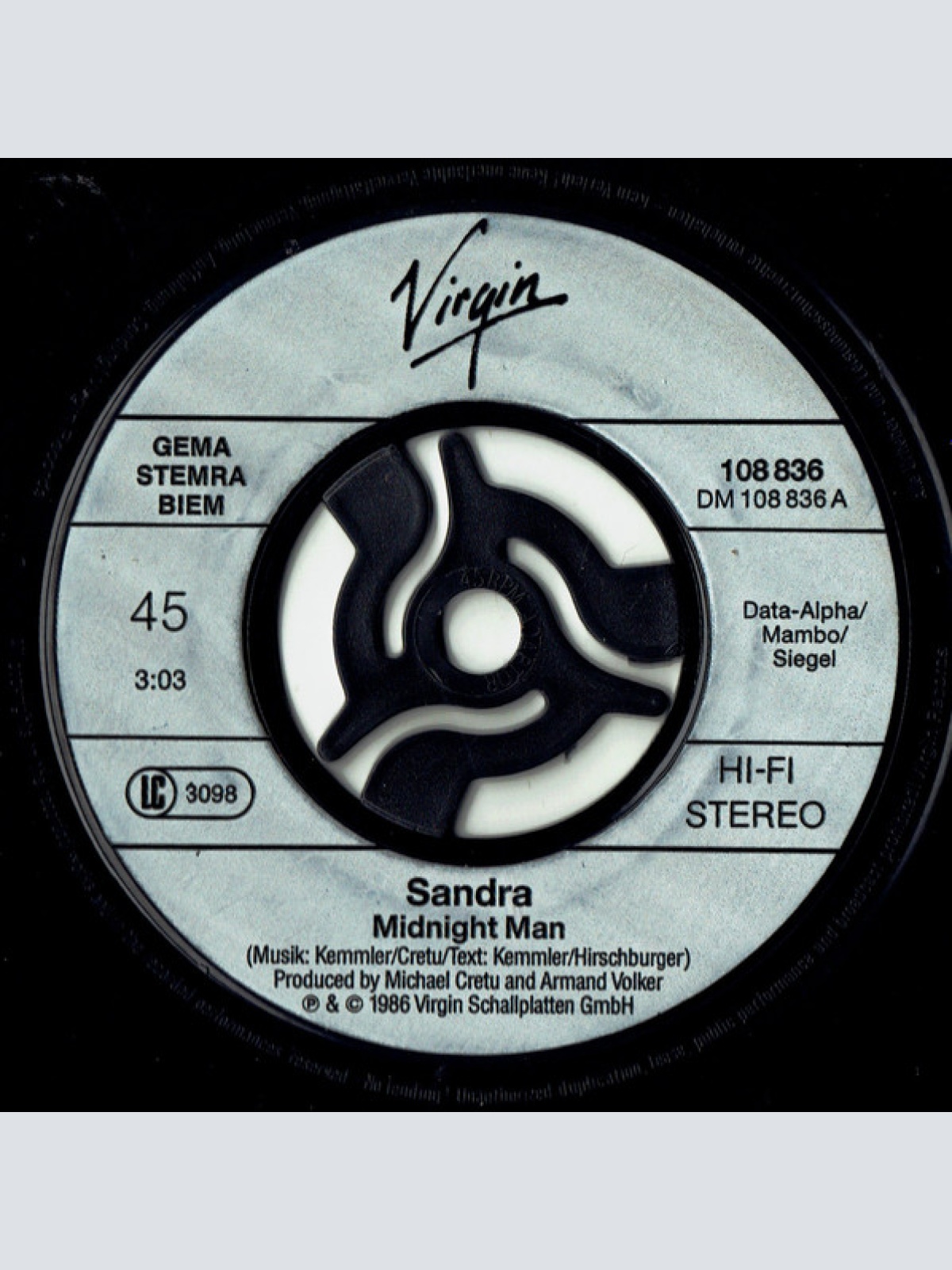 Vinyl / Sandra - Midnight Man