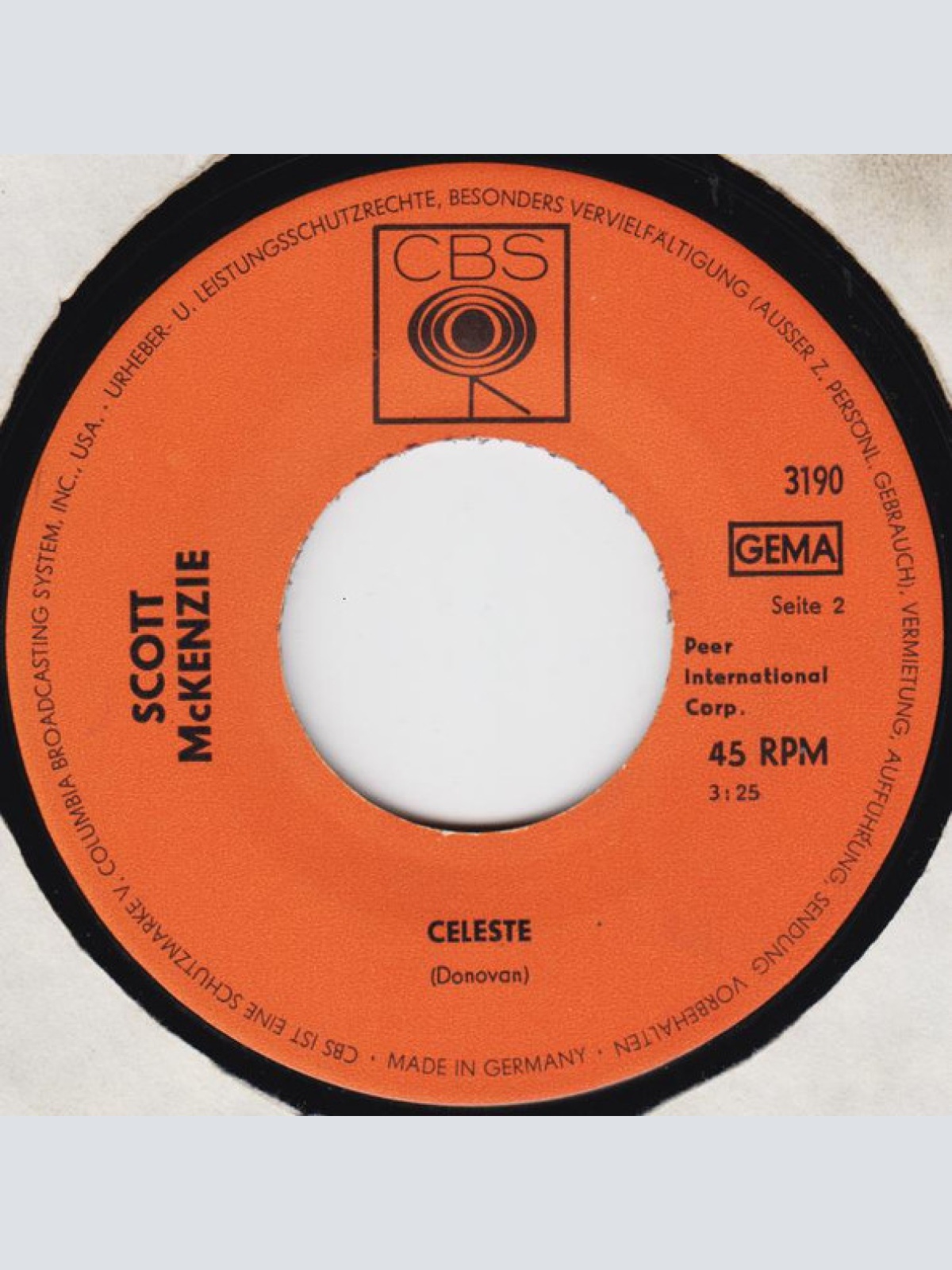 Vinyl / Scott McKenzie - Celeste / No, No, No, No, No