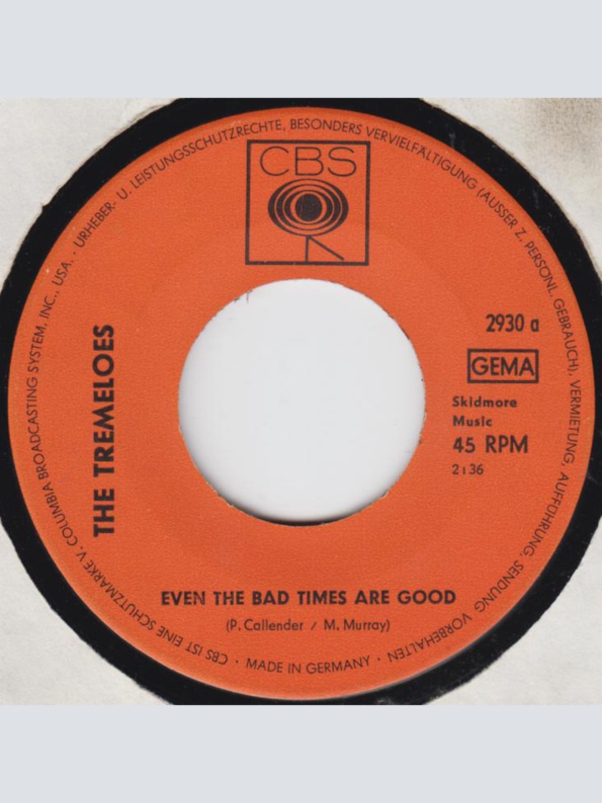 Vinyl / The Tremeloes - Even The Bad Times Are Good