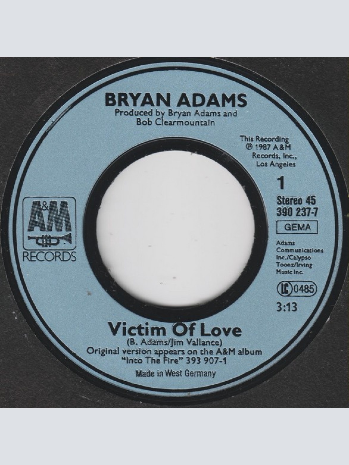 Vinyl / Bryan Adams - Victim Of Love