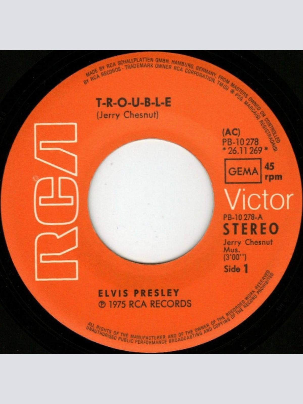 Vinyl / Elvis* - T-R-O-U-B-L-E