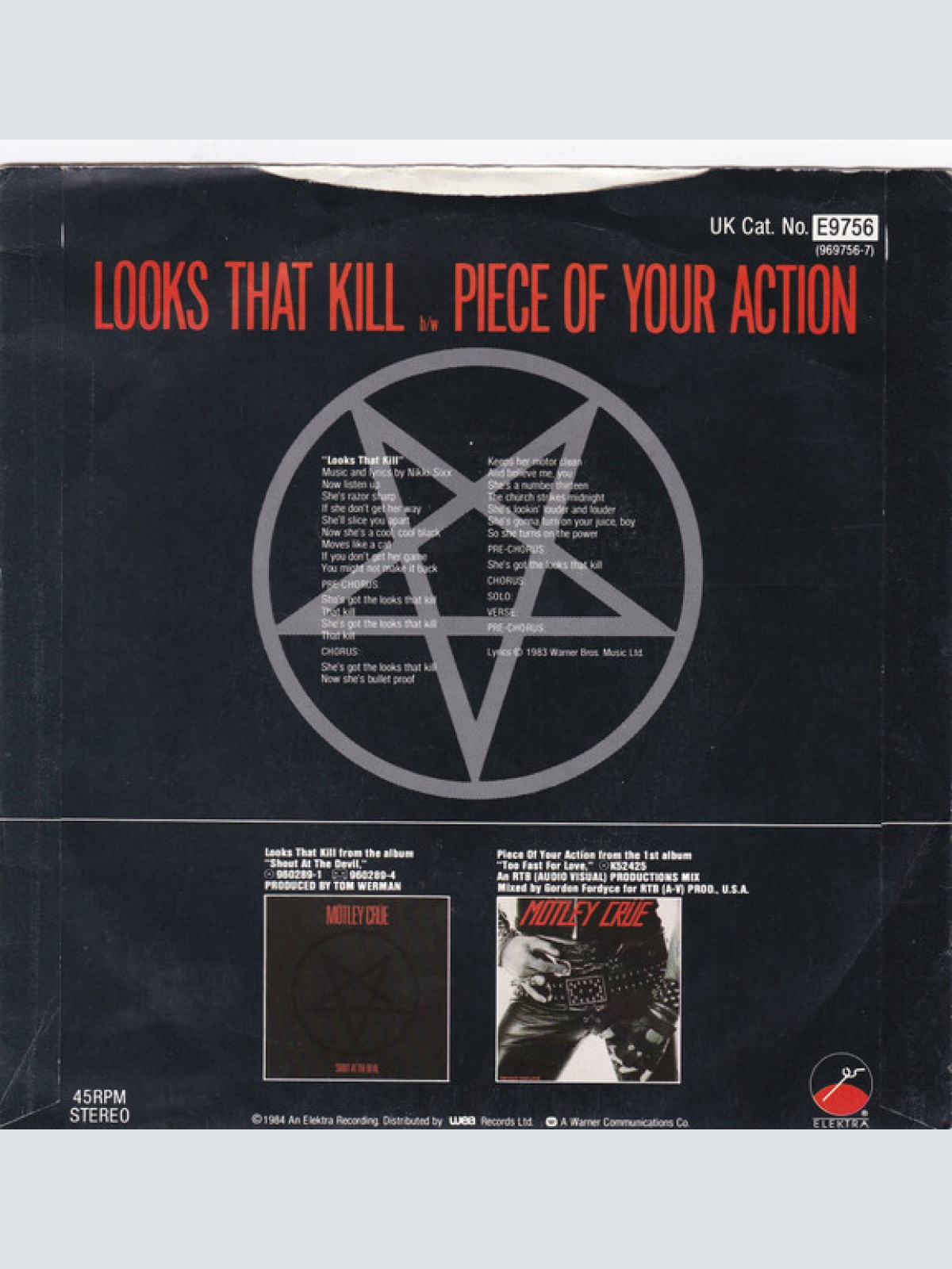 Vinyl / Mötley Crüe - Looks That Kill