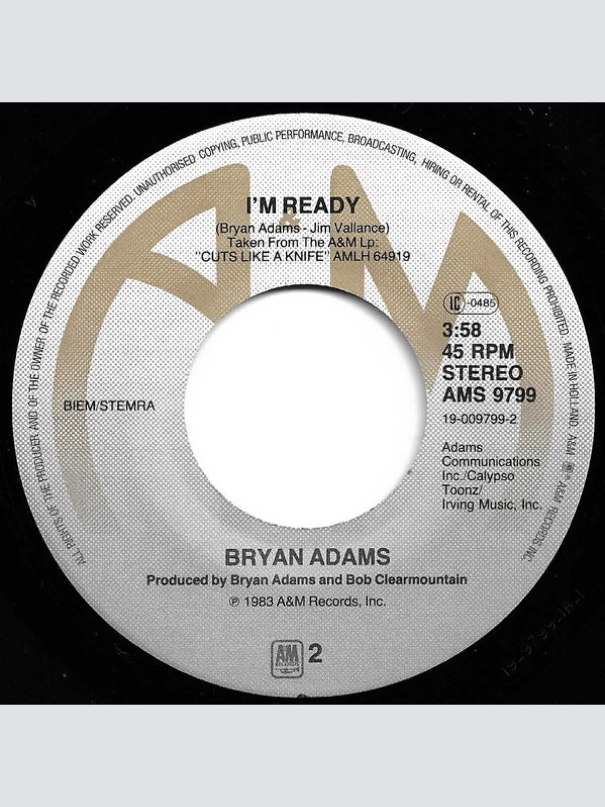 Vinyl / Bryan Adams - Run To You