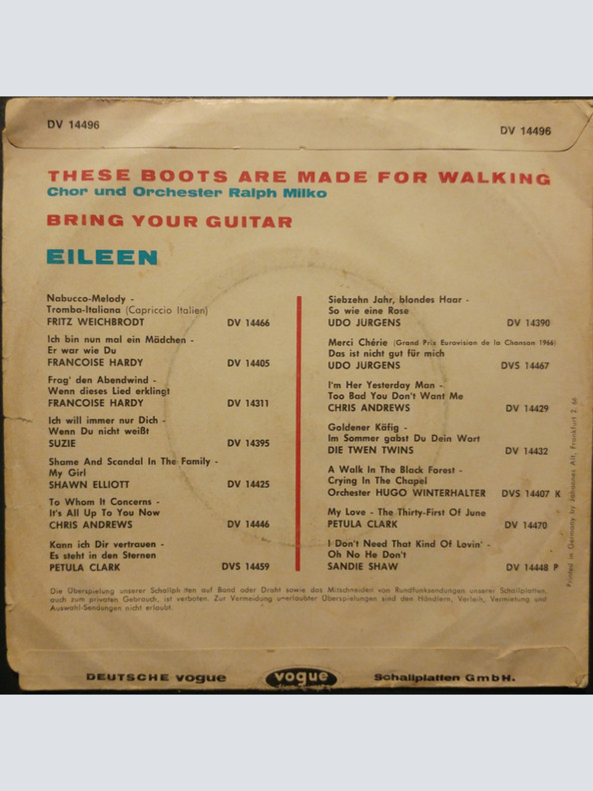 Vinyl / Eileen (2) - These Boots Are Made For Walking