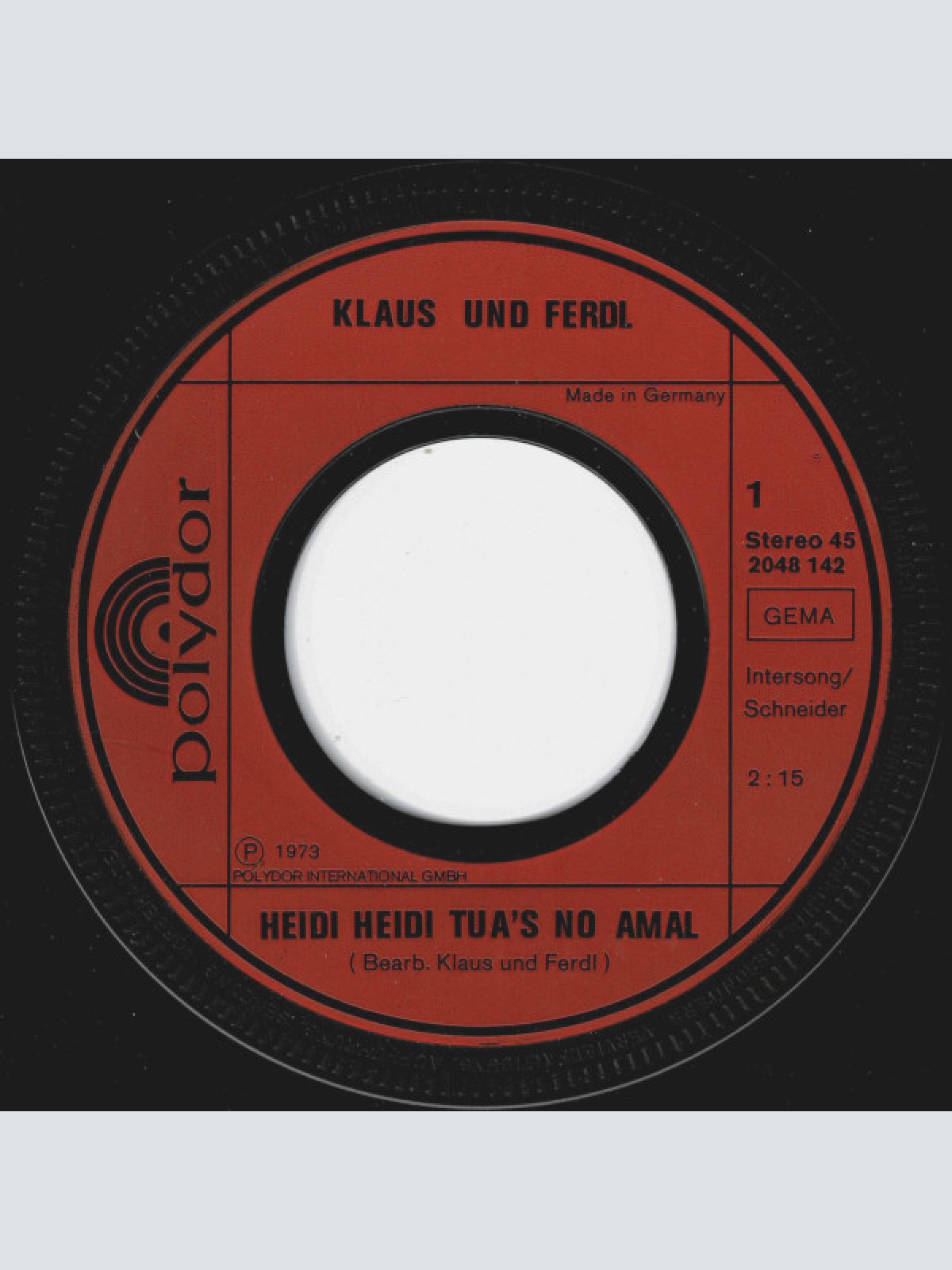 Vinyl / Klaus Und Ferdl - Heidi Heidi Tua's No Amal / Alm - G'stanzln