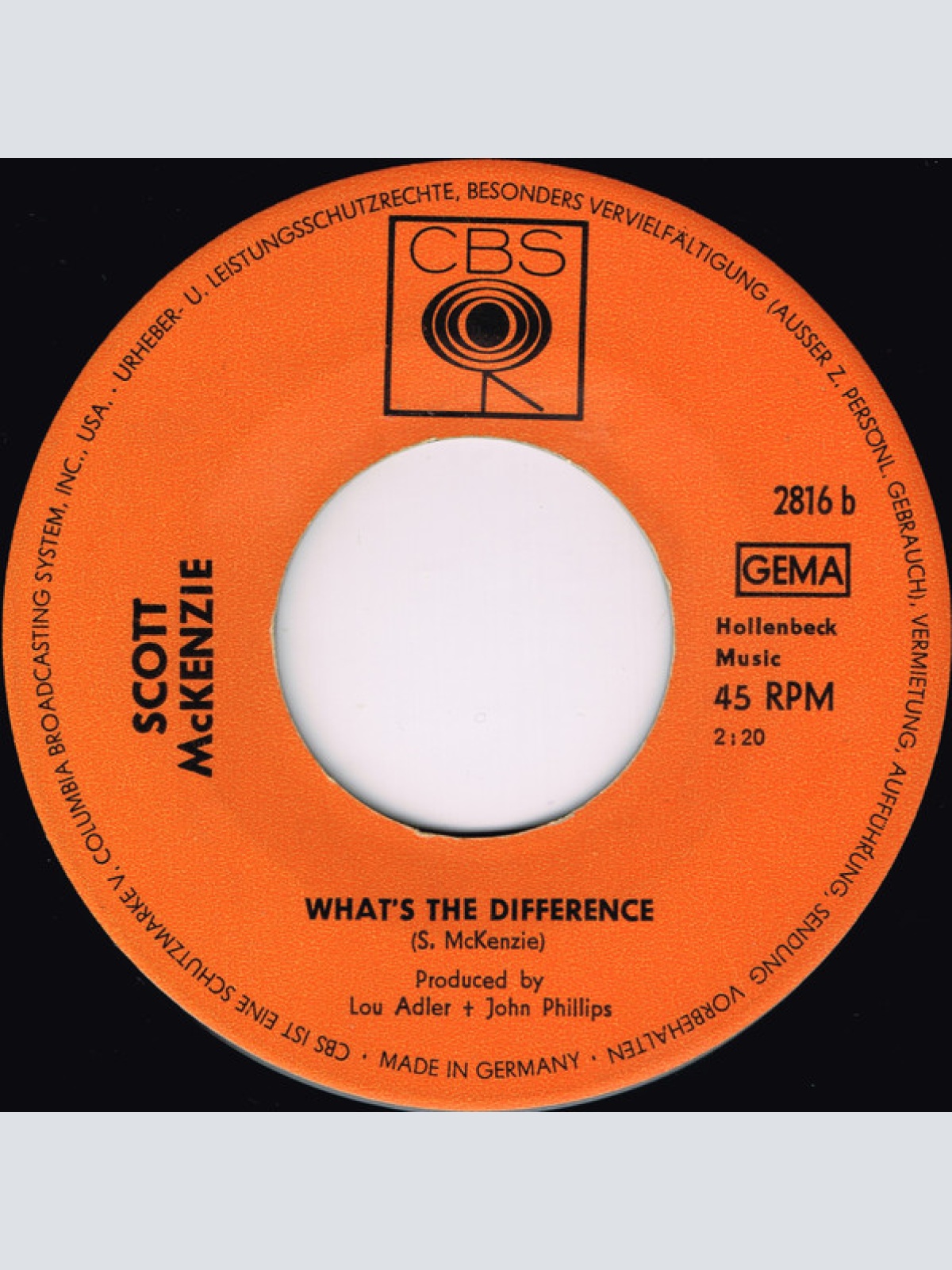 Vinyl / Scott McKenzie - San Francisco (Be Sure To Wear Some Flowers In Your Hair)