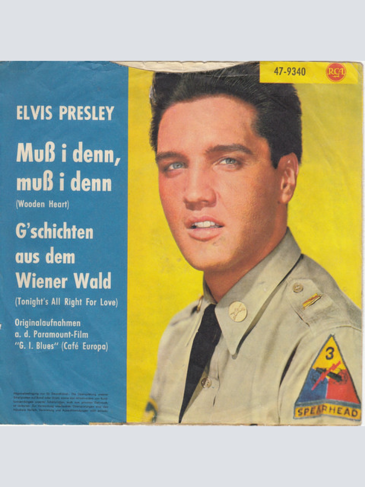 Vinyl / Elvis Presley - Muß I Denn, Muß I Denn (Wooden Heart) / G'schichten Aus Dem Wiener Wald (Tonight's All Right For Love)