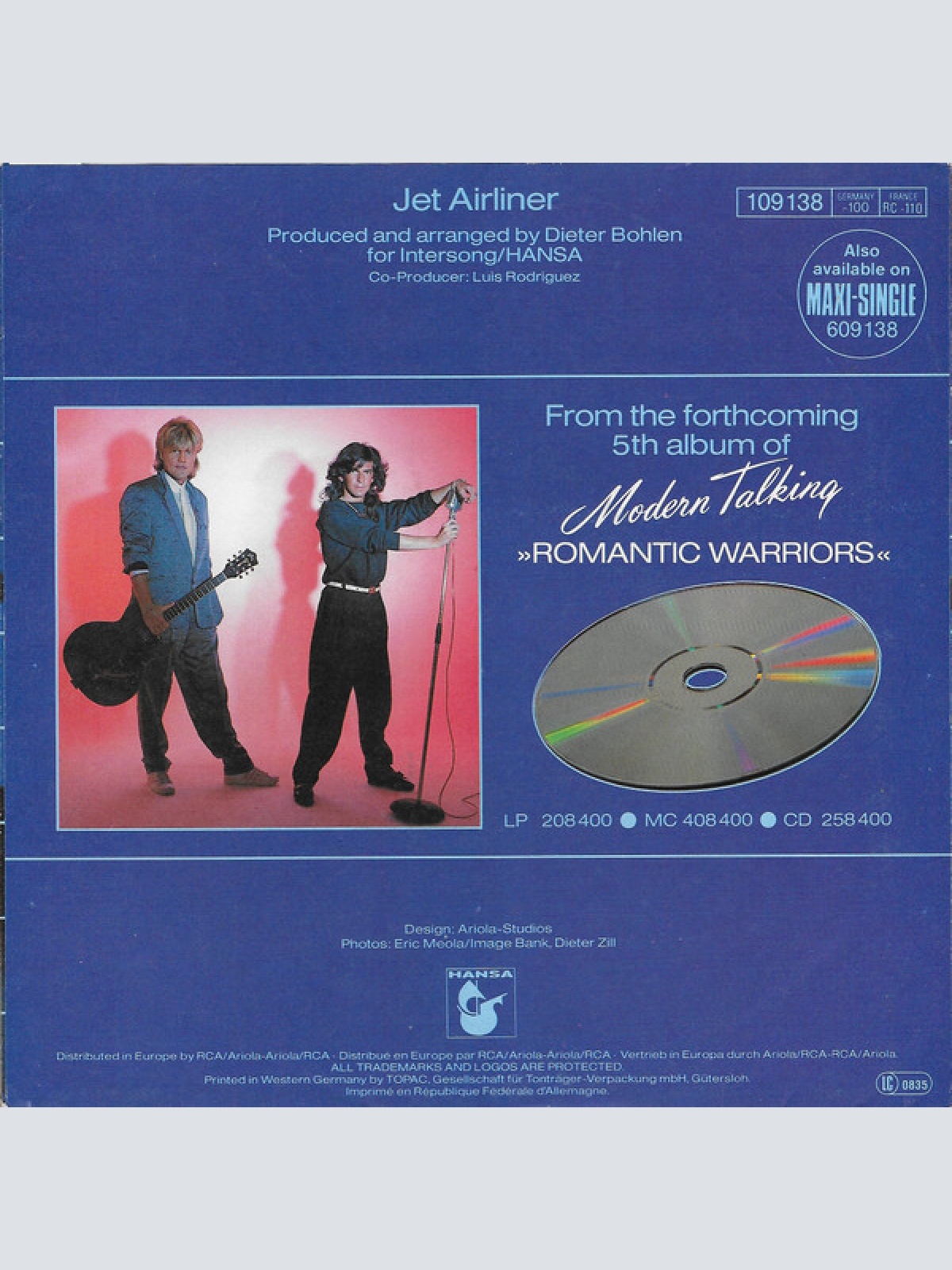Vinyl / Modern Talking - Jet Airliner