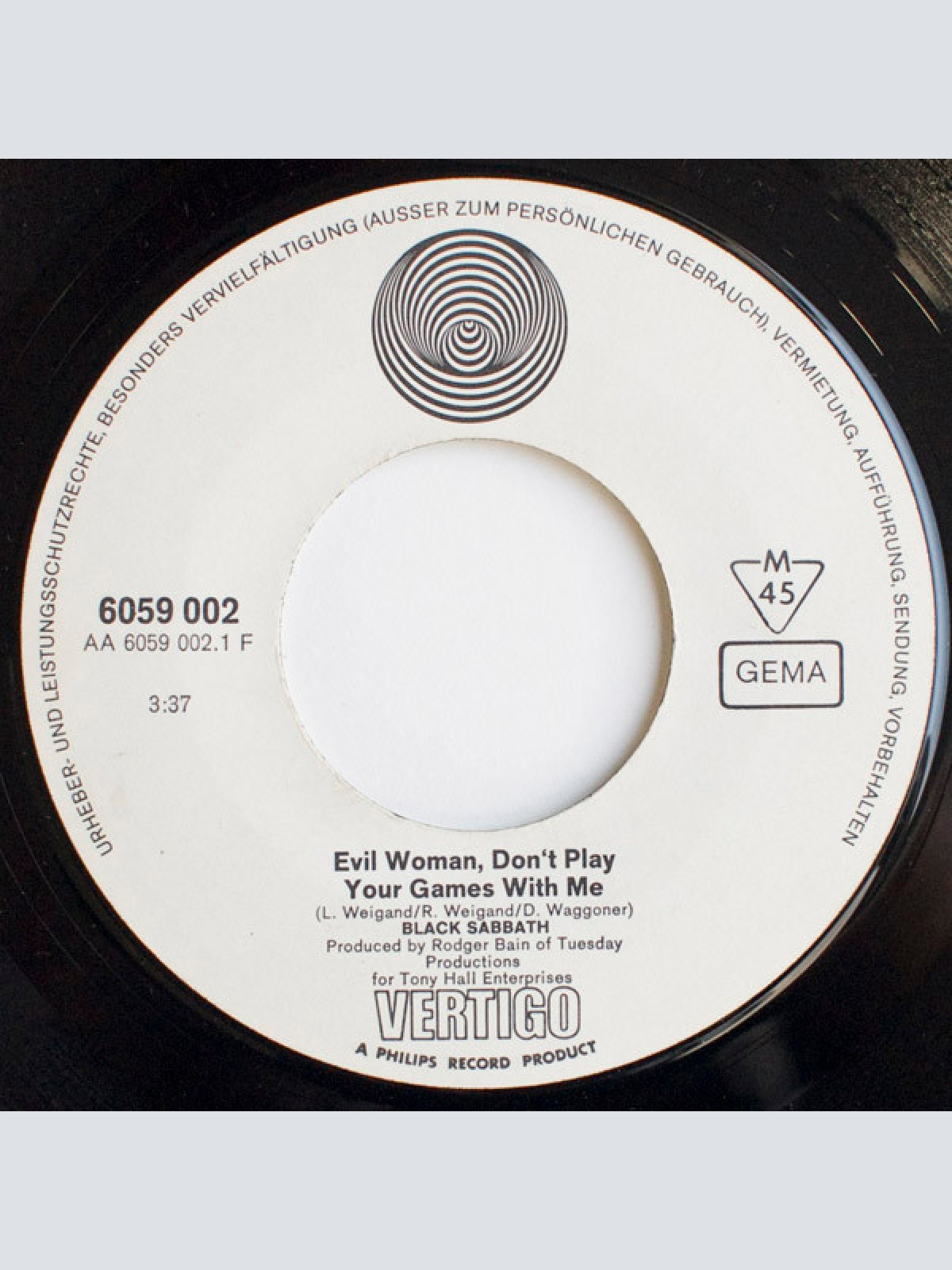 Vinyl / Black Sabbath - Evil Woman / Wicked World