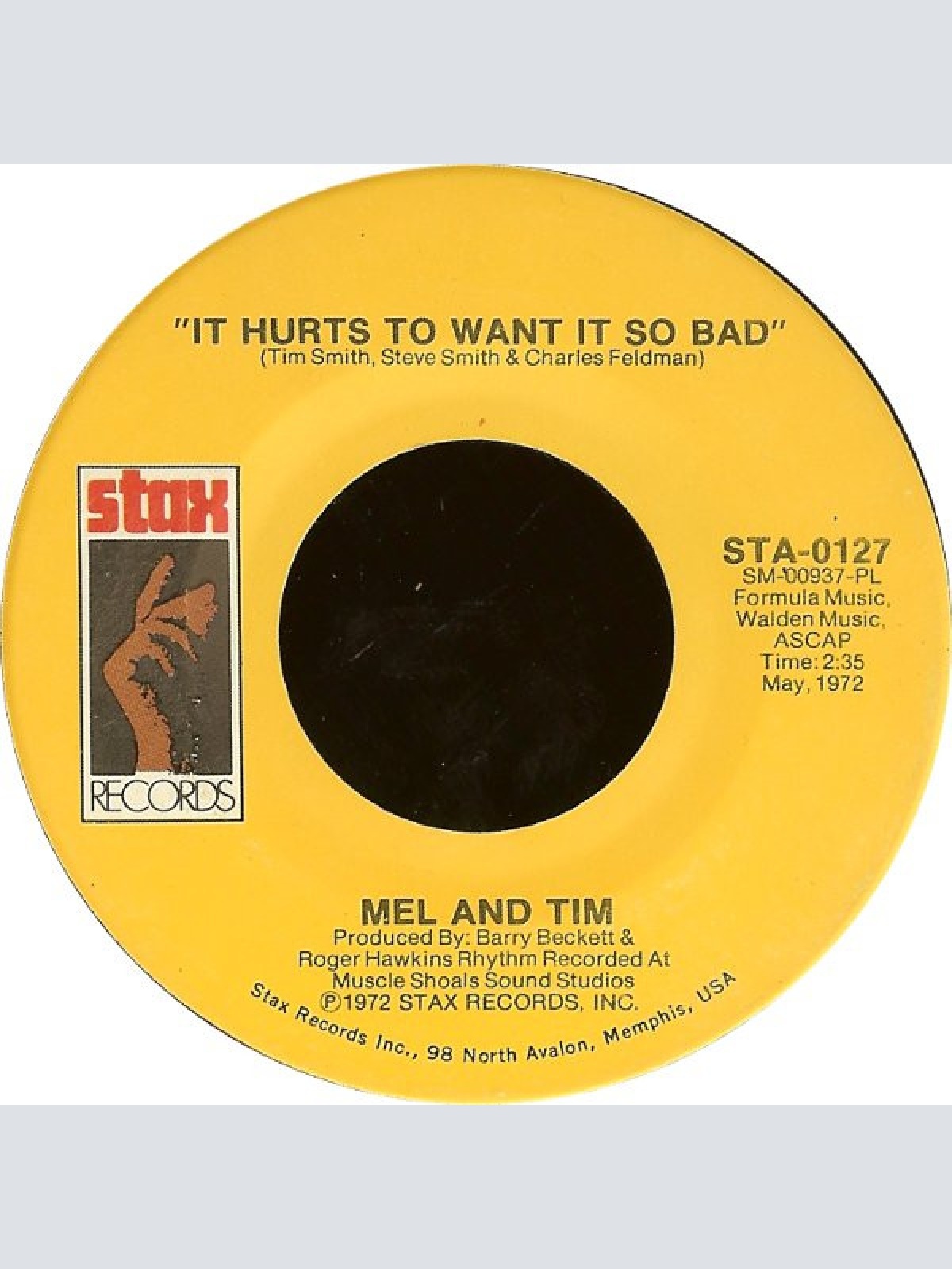 Vinyl / Mel And Tim* - Starting All Over Again / It Hurts To Want It So Bad