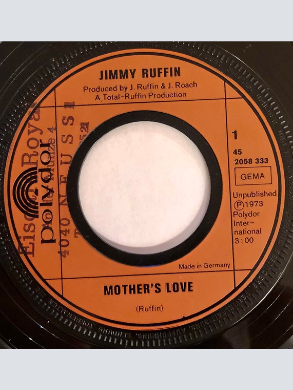 Vinyl / Jimmy Ruffin - Mother's Love / Waiting On You