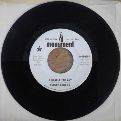 Vinyl / Henson Cargill - A Candle For Amy / Wild Flower