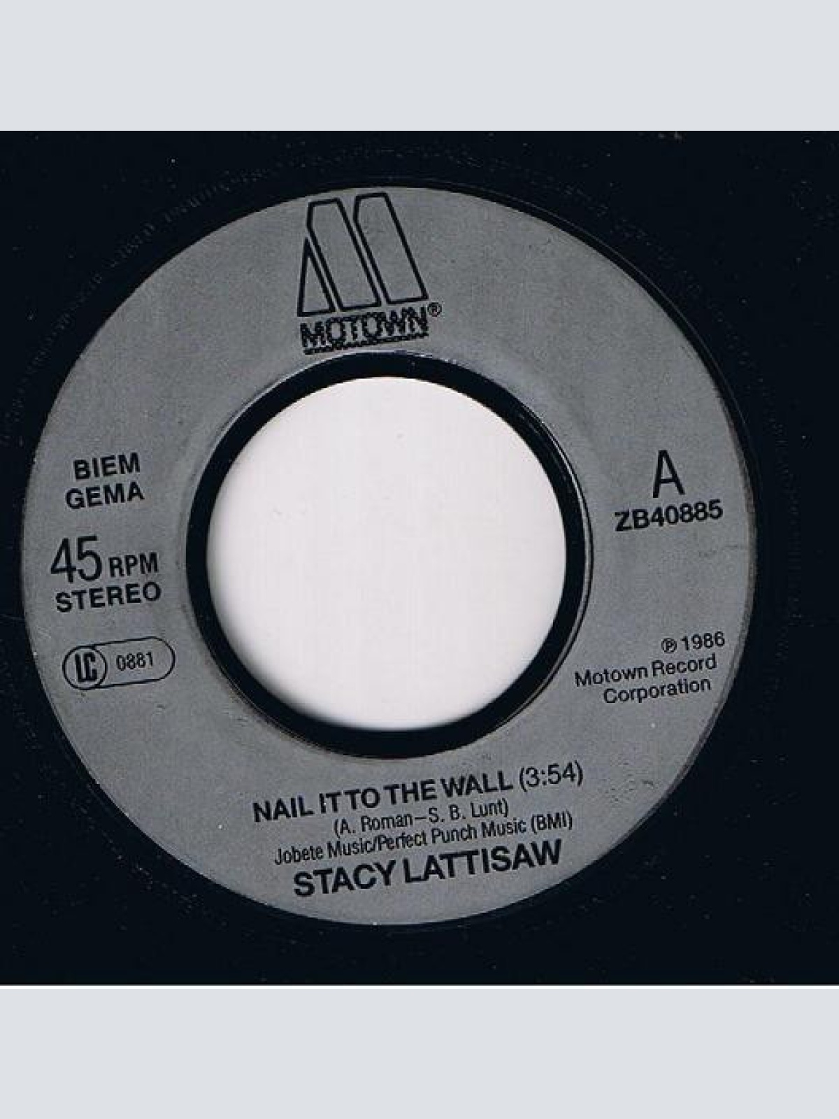 Vinyl / Stacy Lattisaw - Nail It To The Wall
