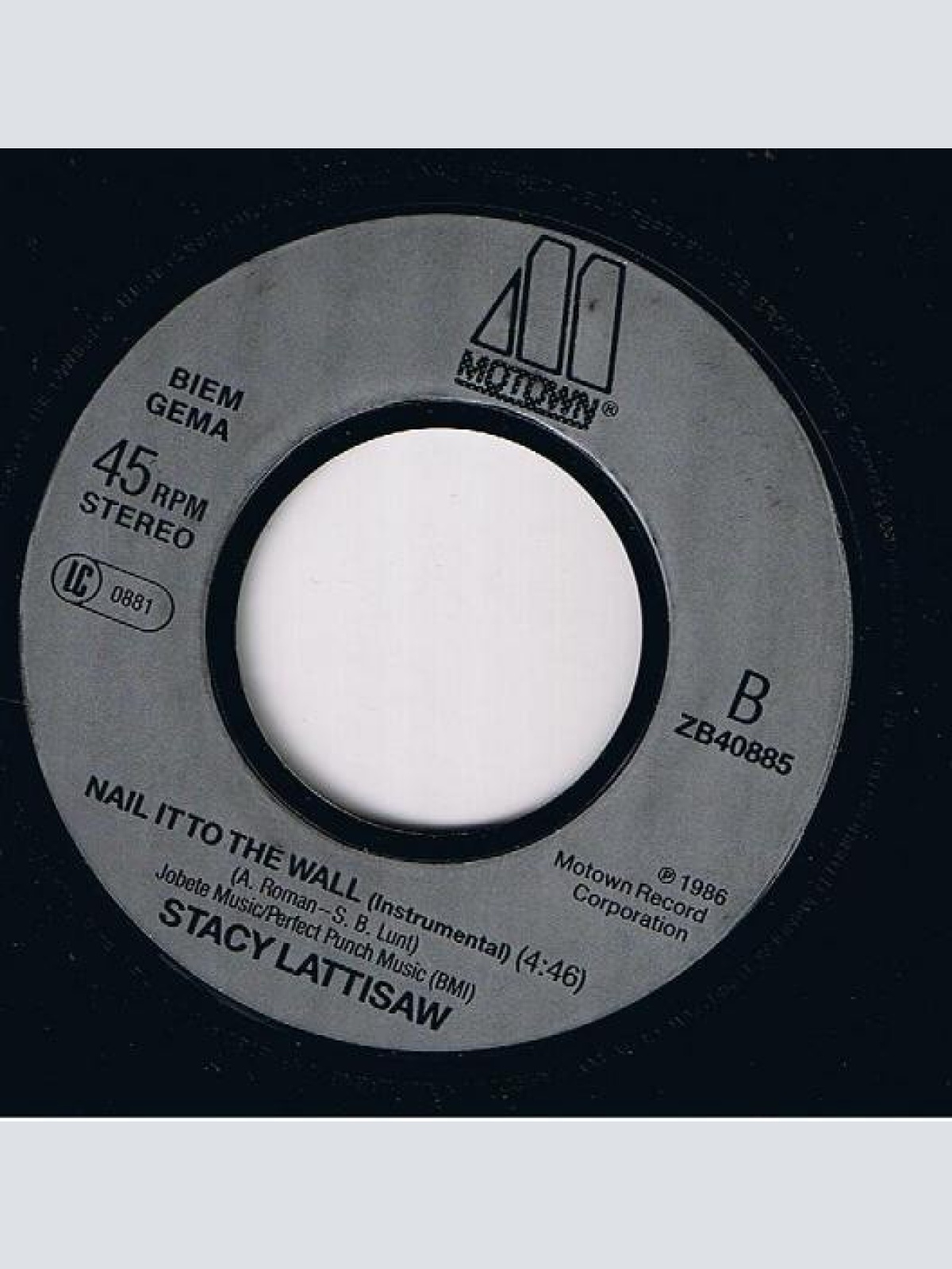 Vinyl / Stacy Lattisaw - Nail It To The Wall