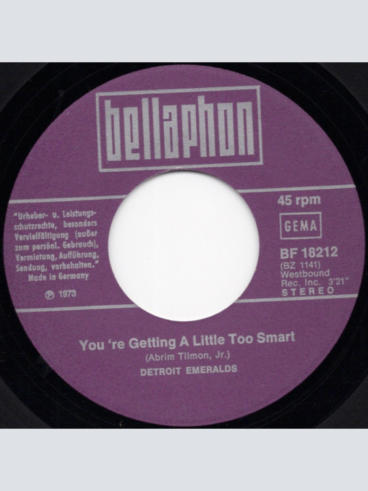Vinyl / Detroit Emeralds - You're Gettin' A Little Too Smart